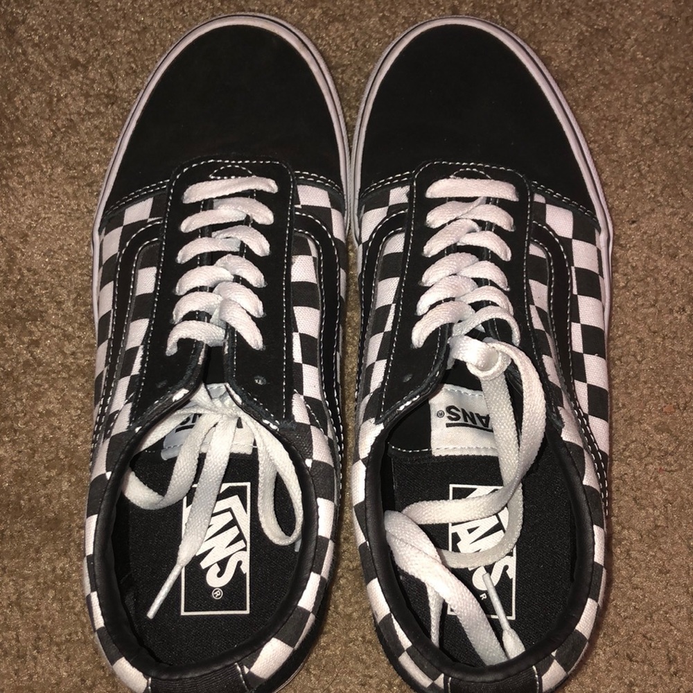 Black and white checkered vans